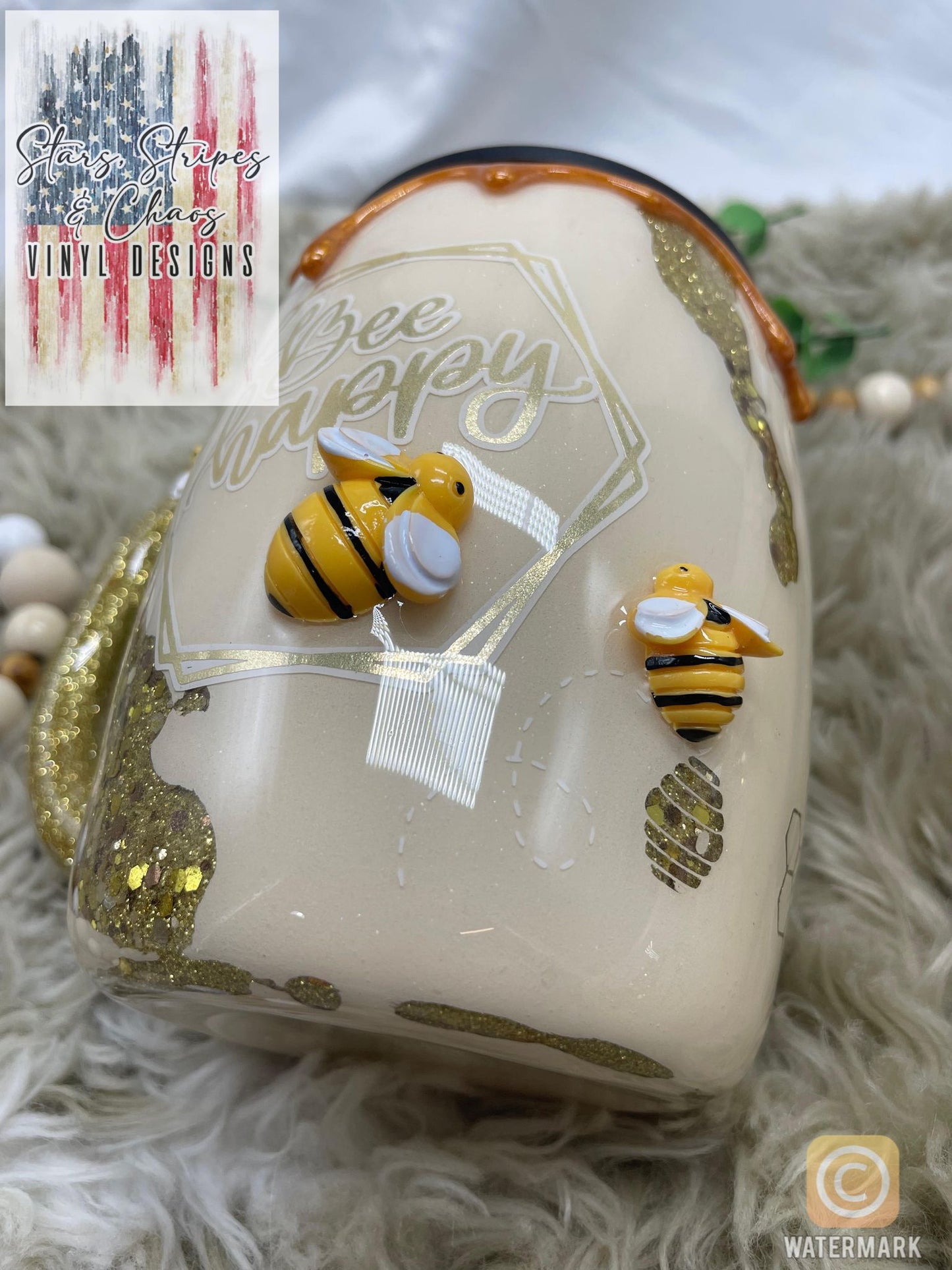 Bee Kind Tumbler I Honey Drip I Bee Happy Tumbler