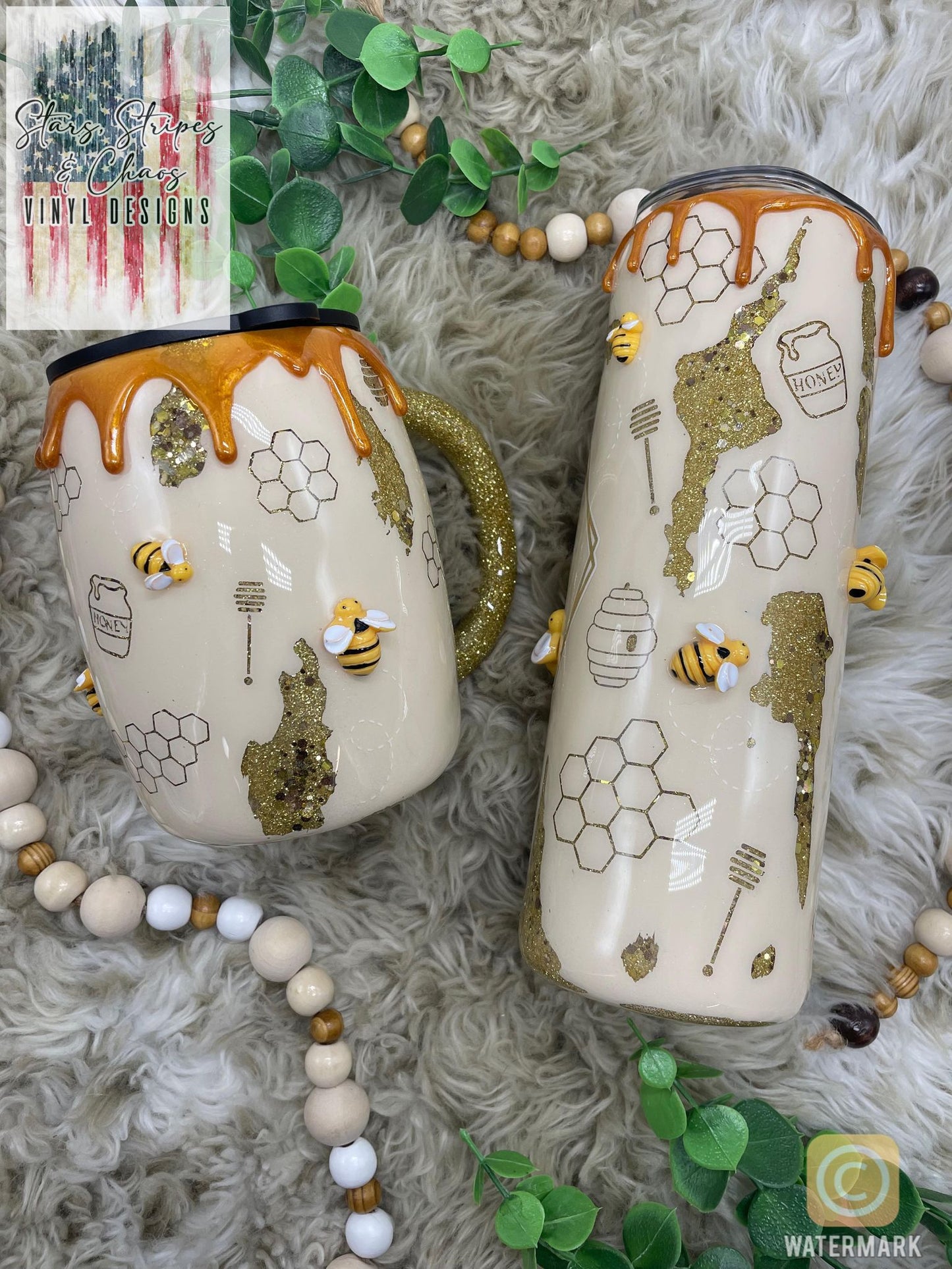 Bee Kind Tumbler I Honey Drip I Bee Happy Tumbler