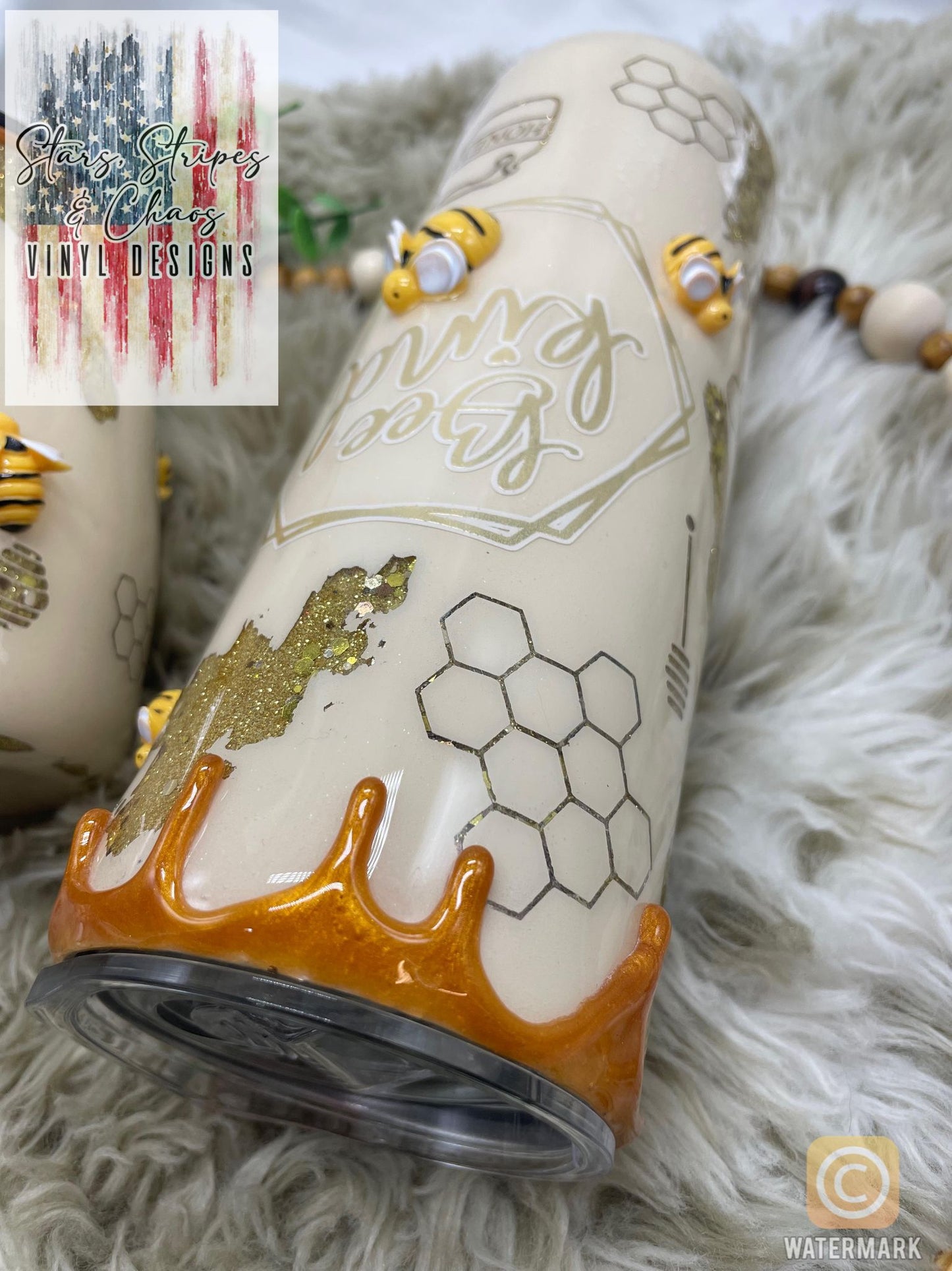 Bee Kind Tumbler I Honey Drip I Bee Happy Tumbler