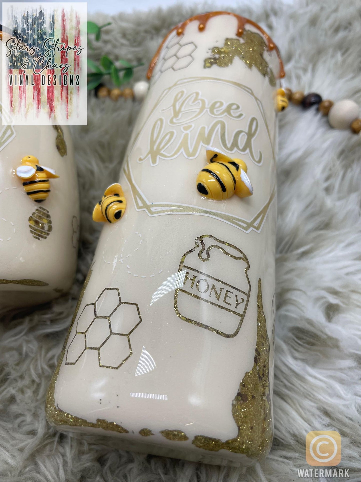 Bee Kind Tumbler I Honey Drip I Bee Happy Tumbler
