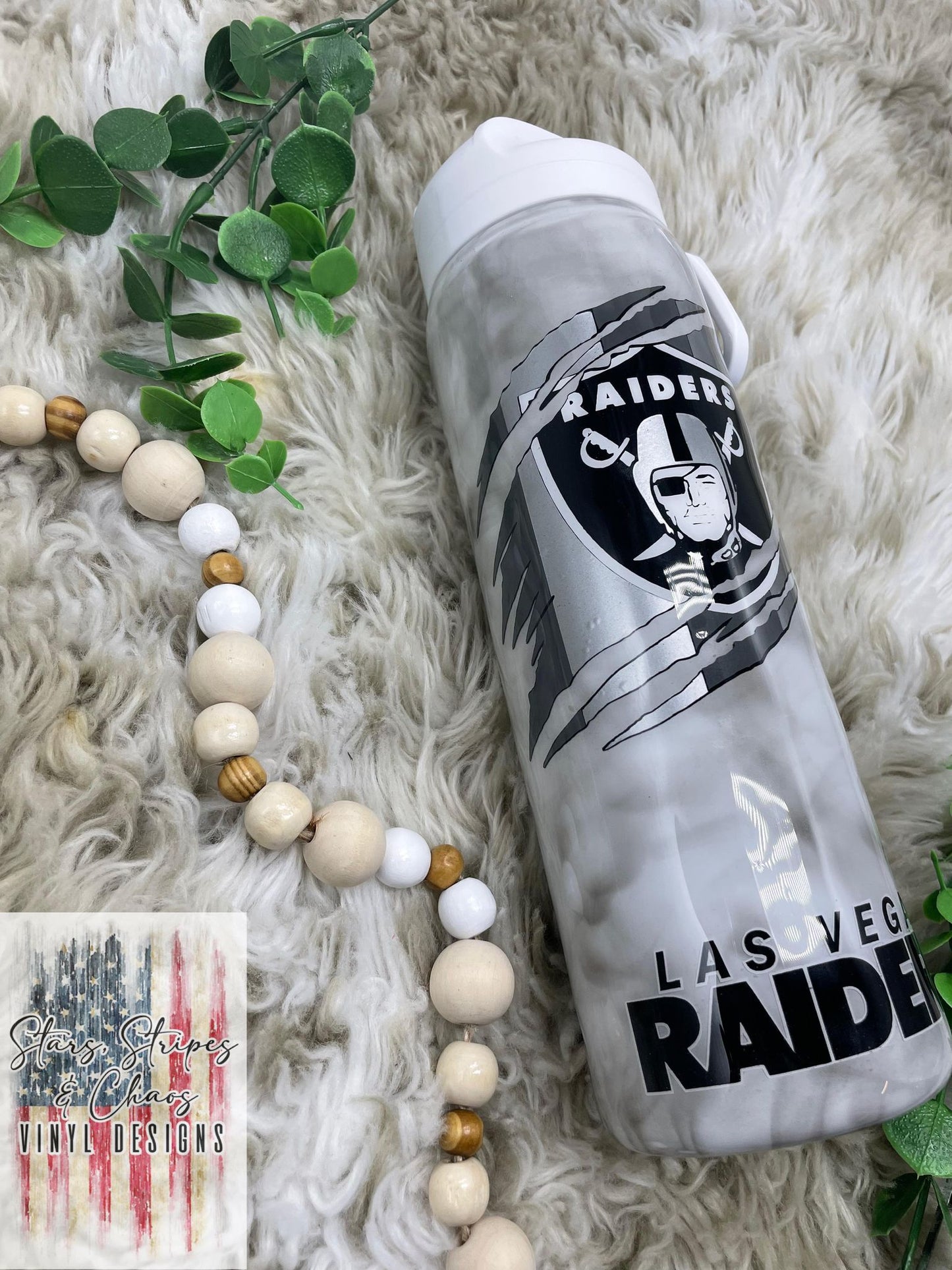 Raiders Football Fan Tumbler