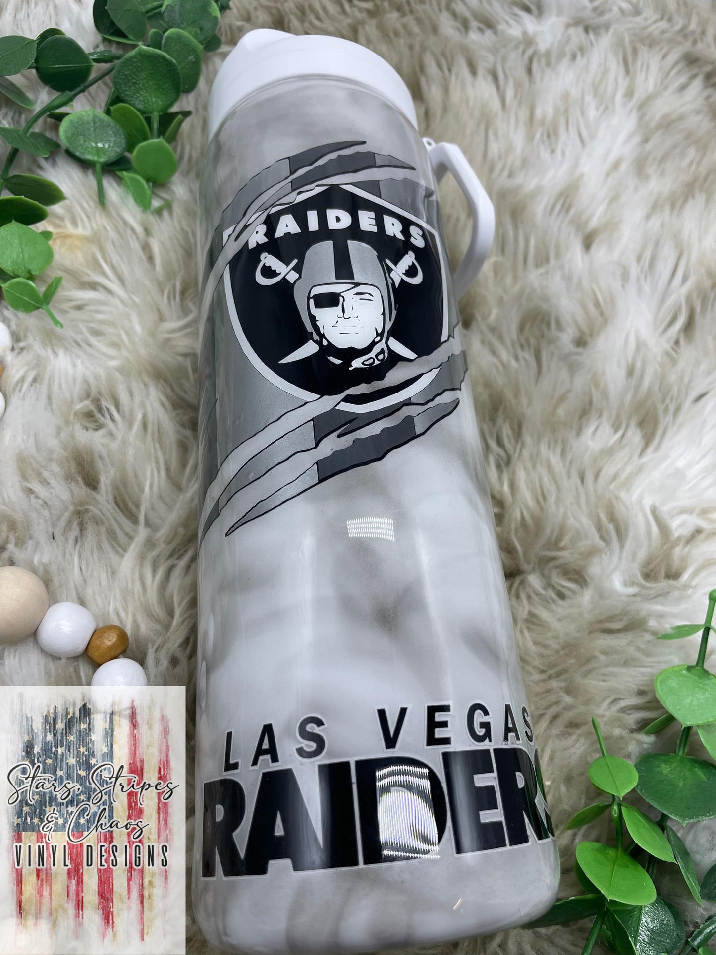 Raiders Football Fan Tumbler