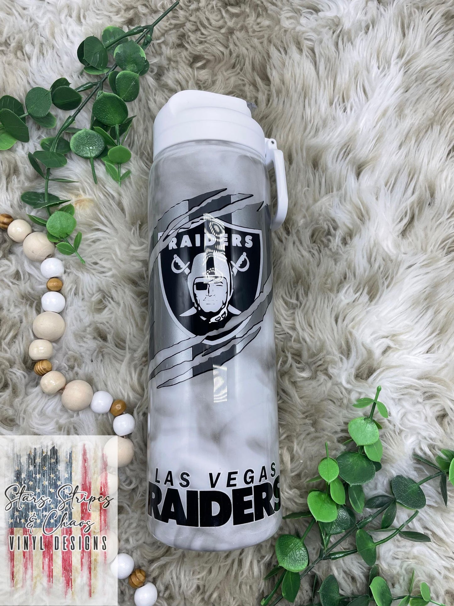 Raiders Football Fan Tumbler