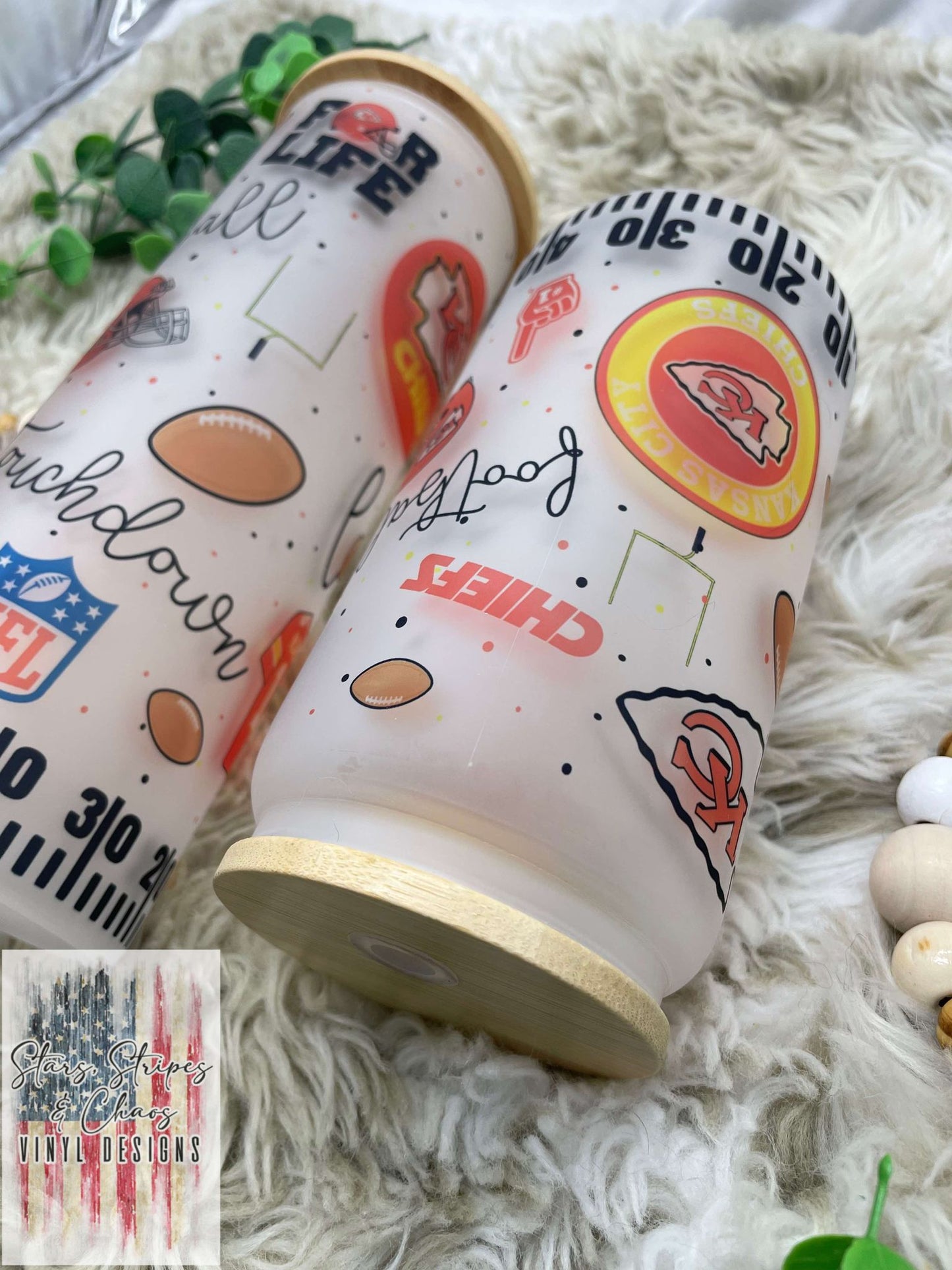 Football Fan Glass Tumbler