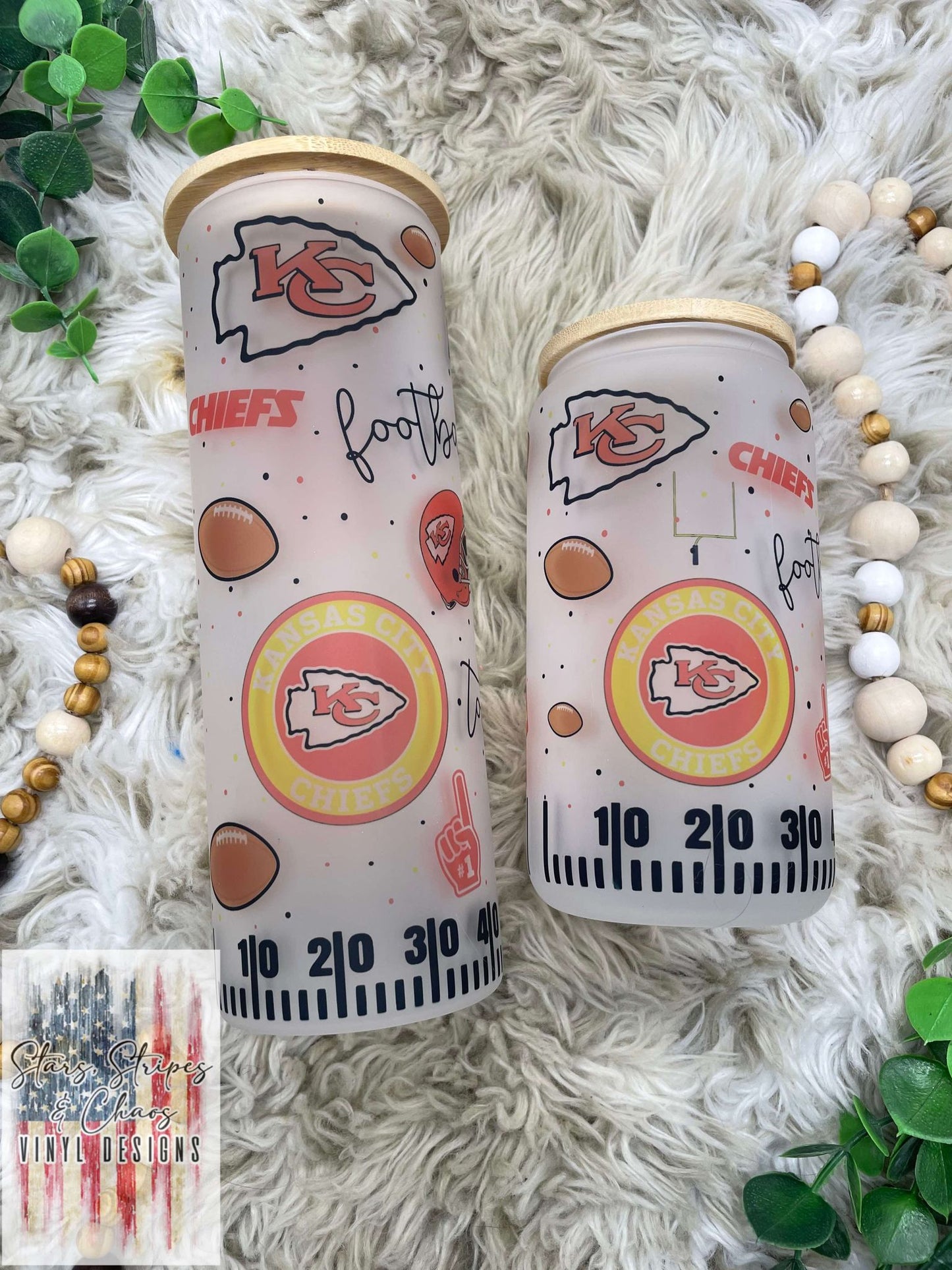 Football Fan Glass Tumbler