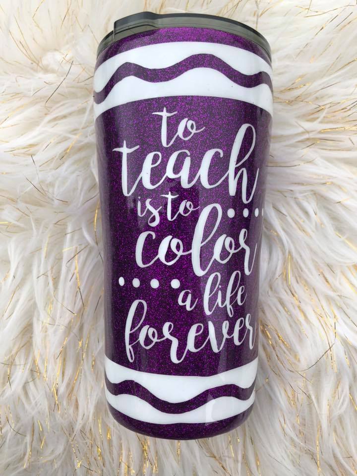 Teacher crayon tumbler