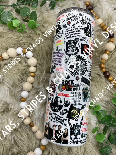 AC/DC Collage Tumbler