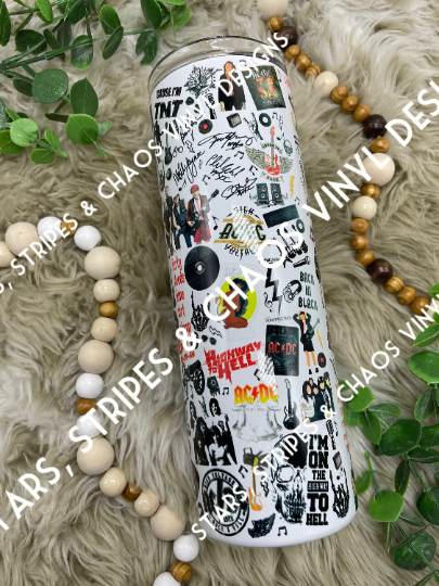 AC/DC Collage Tumbler