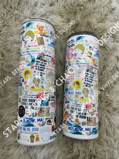 Golden Girls Collage theme tumbler