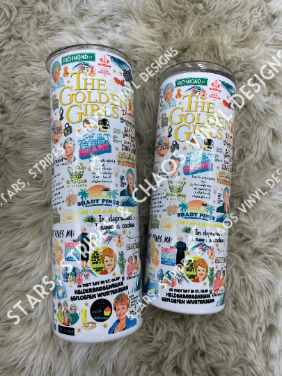 Golden Girls Collage theme tumbler