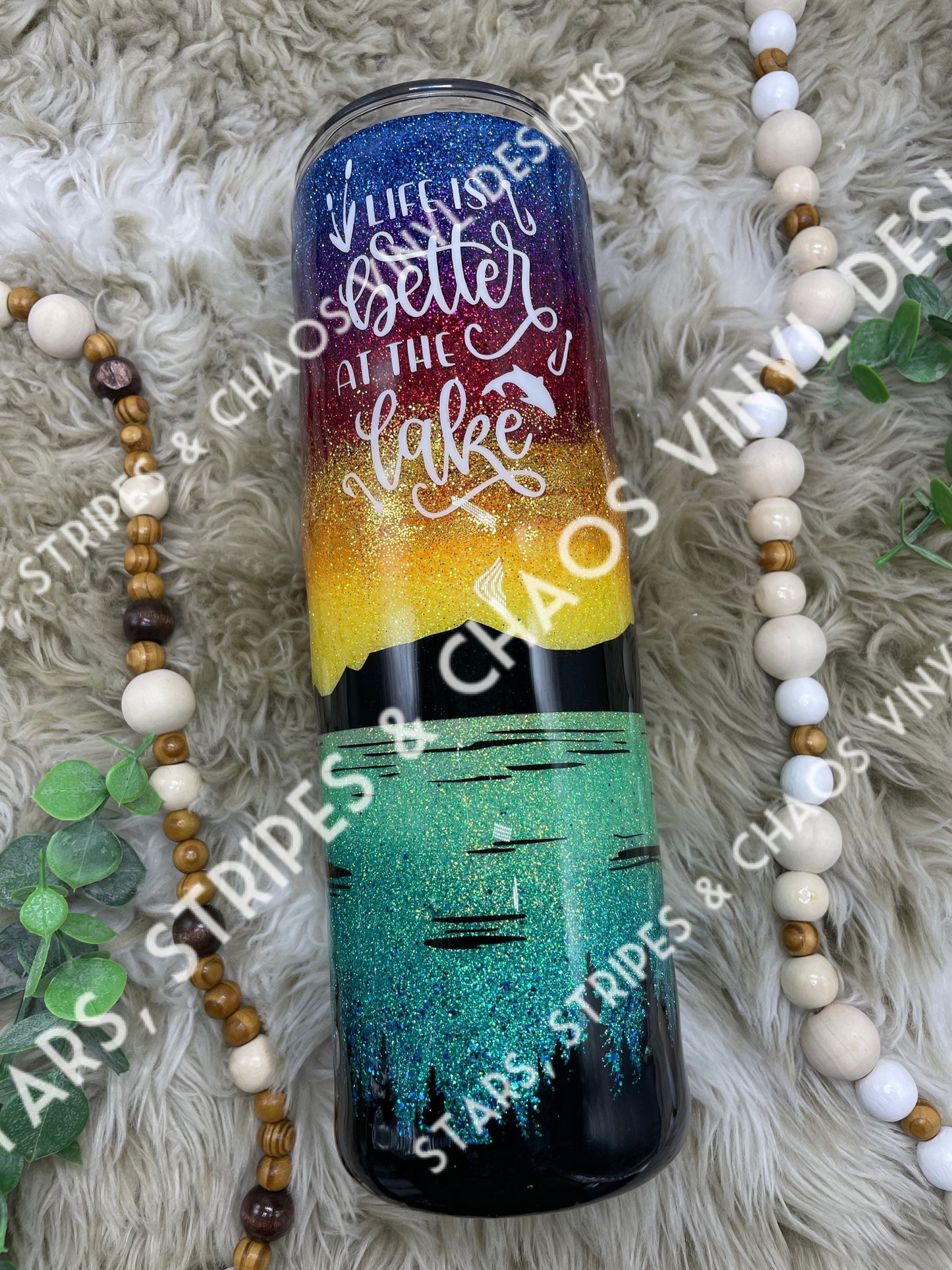 Life is better at the lake | lake tumbler