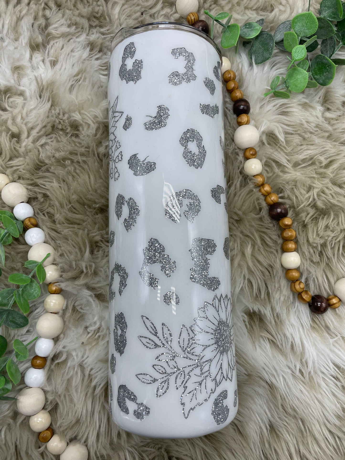 Sunflower Leopard print Peek-a-boo tumbler