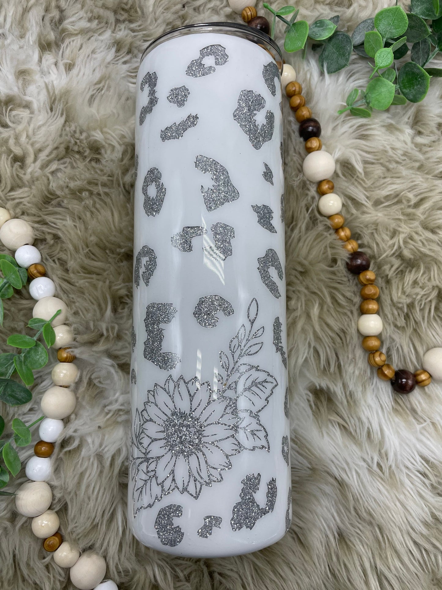 Sunflower Leopard print Peek-a-boo tumbler