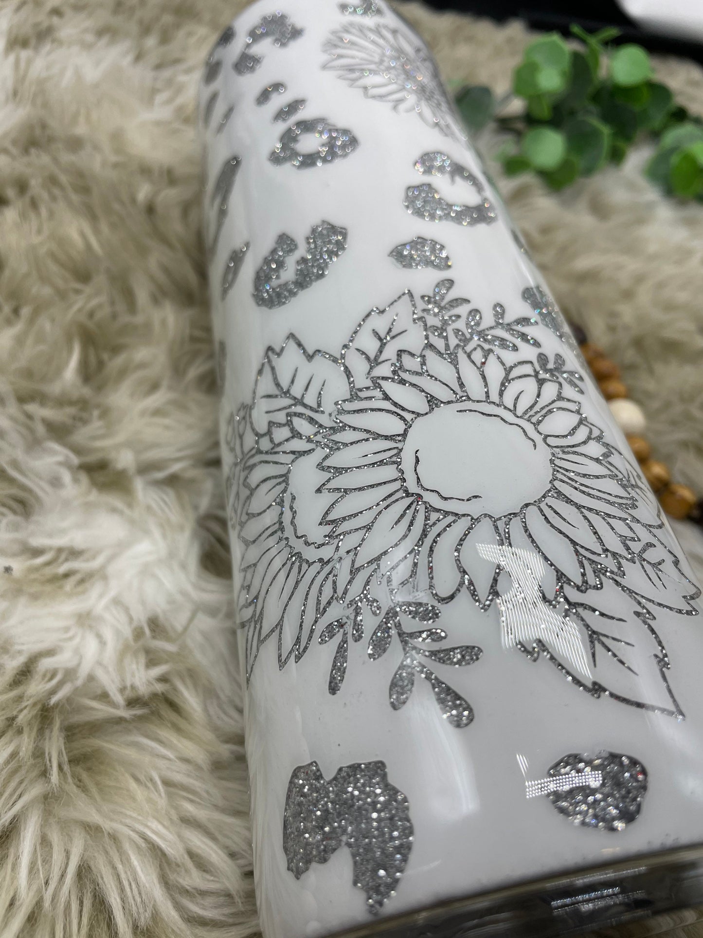 Sunflower Leopard print Peek-a-boo tumbler