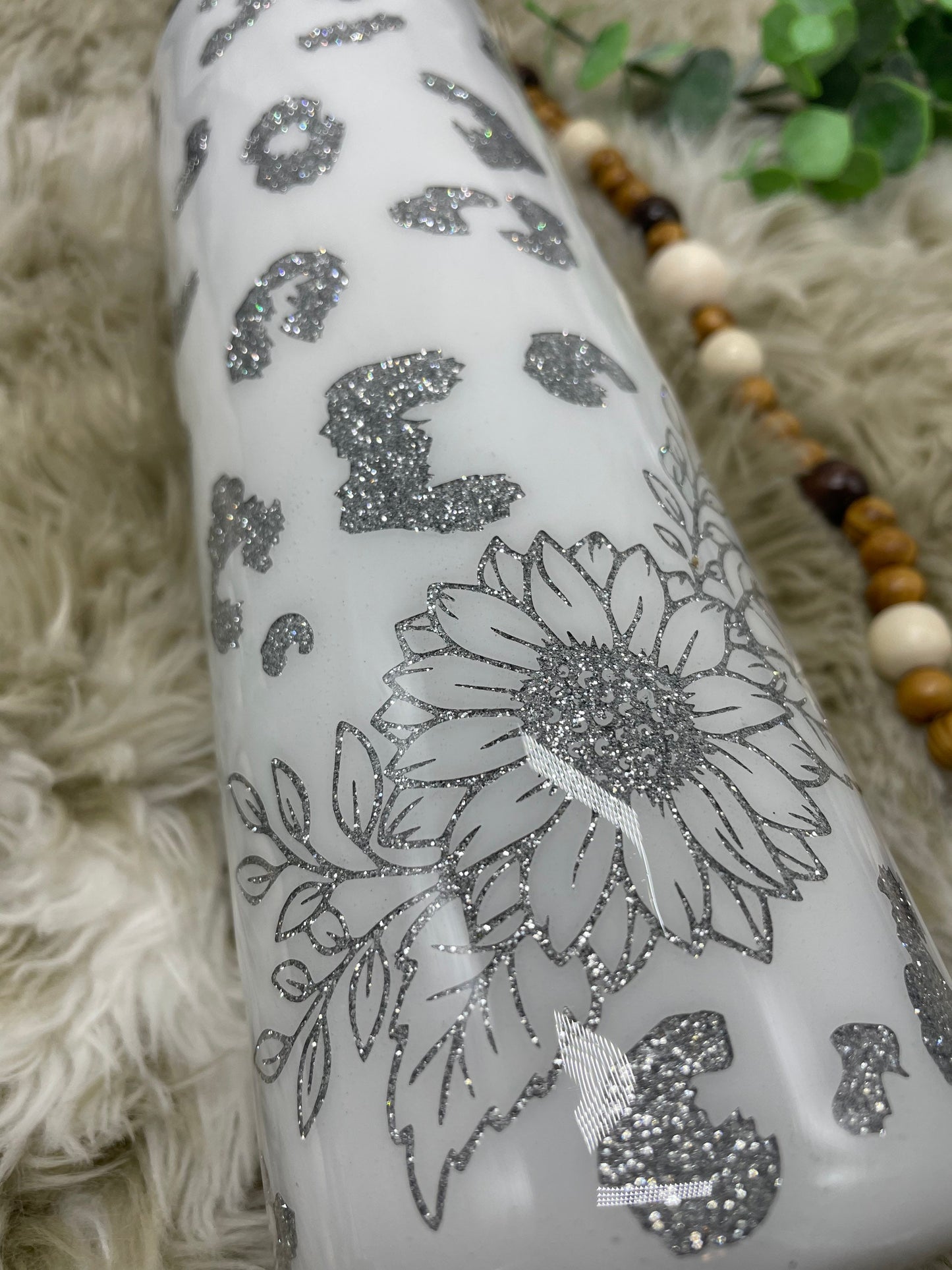 Sunflower Leopard print Peek-a-boo tumbler