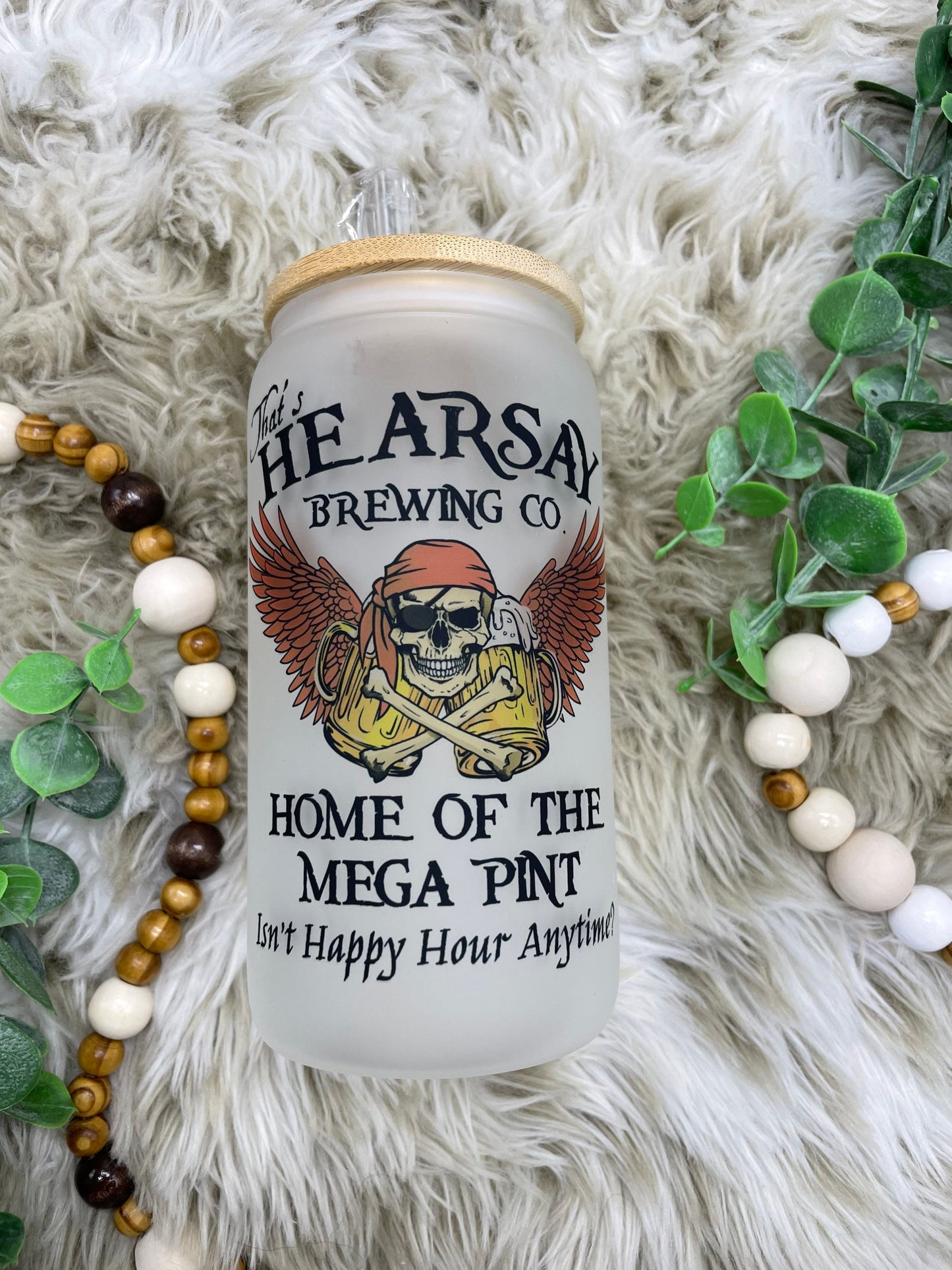 Hearsay Brewing Co | Mega Pint | Johnny Depp frosted glass
