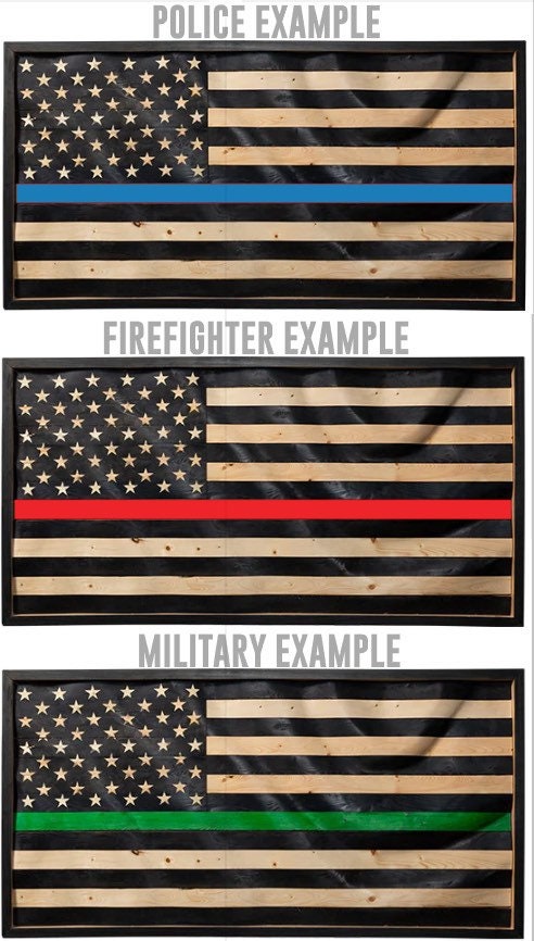 No One Fights Alone Flag | Wooden Flag | Wavy American Flag