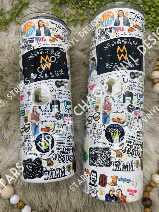 Morgan Wallen Collage Tumbler