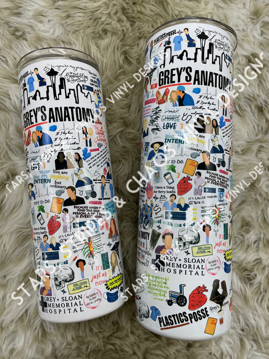Greys Anatomy Theme Tumbler