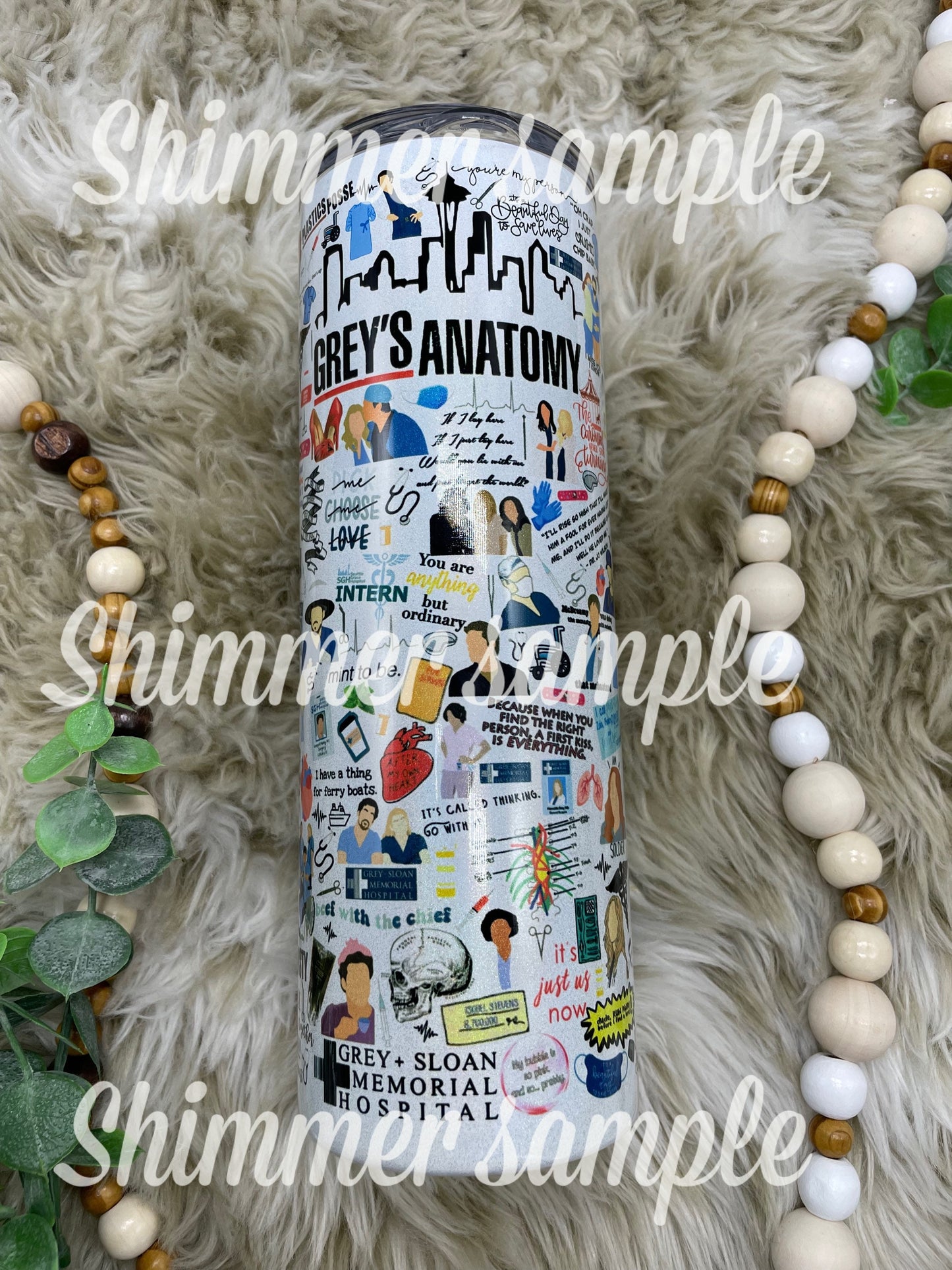 Teacher Collage Theme Tumbler