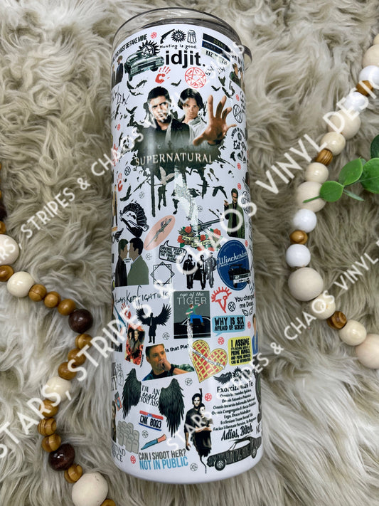 Supernatural Collage Theme Tumbler